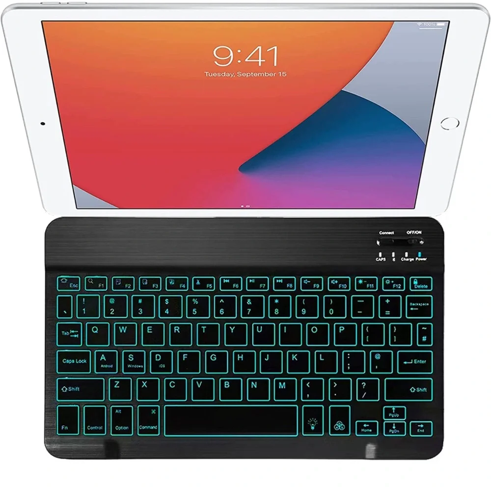Slim Backlit Bluetooth Keyboard, Portable Mini Wireless Keyboard (10 inch)